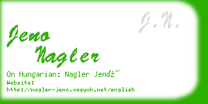 jeno nagler business card